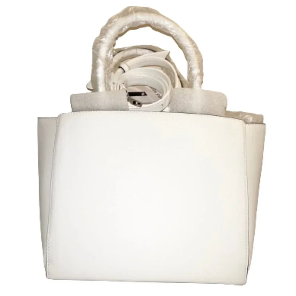 NWT Nine West Jasmine Optic White Satchel - Picture 3 of 4